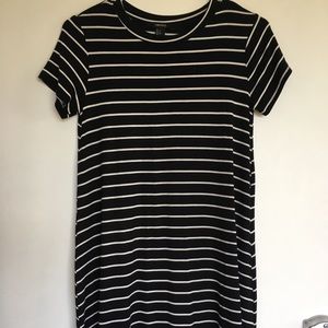 Black and White T-shirt Dress